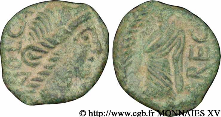 GALLIA - SUDOVESTE DE GALLIA - VOLCÆ ARECOMICI (Regione di Nima) Bronze au Démos, VOLCAE AREC XF