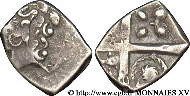 GALLIA - SOUTH WESTERN GAUL - PETROCORII (Area of Perigueux) Drachme “au style flamboyant” XF