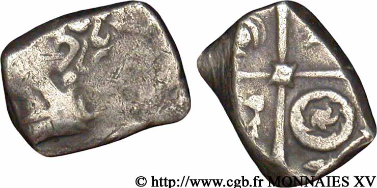 GALLIA - SOUTH WESTERN GAUL - PETROCORII (Area of Perigueux) Drachme “au style flamboyant” VF