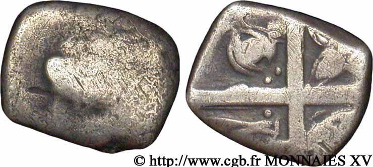 GALLIA - SOUTH WESTERN GAUL - PETROCORII (Area of Perigueux) Drachme “au style flamboyant” VG/VF