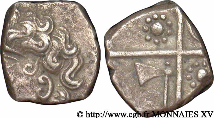 GALLIA - SOUTH WESTERN GAUL - PETROCORII (Area of Perigueux) Drachme “au style flamboyant” VF