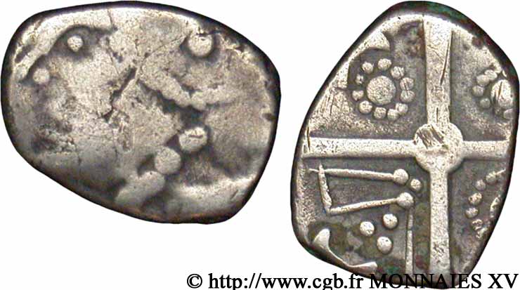 GALLIA SUDOVESTE DELLA GALLIA - PETROCORII (Regione di Perigueux) Drachme “au style flamboyant” VF/XF