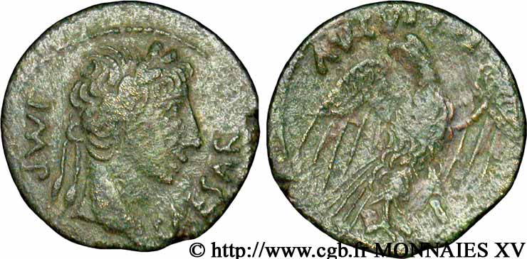 CENTRO - Incerti (Regione di) Bronze à l aigle (semis ou quadrans), imitation BB