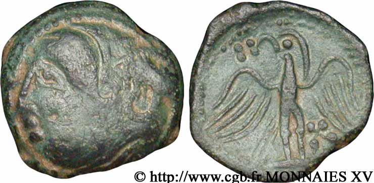 GALLIA - CARNUTES (Región de la Beauce) Bronze à l’aigle BC+/MBC