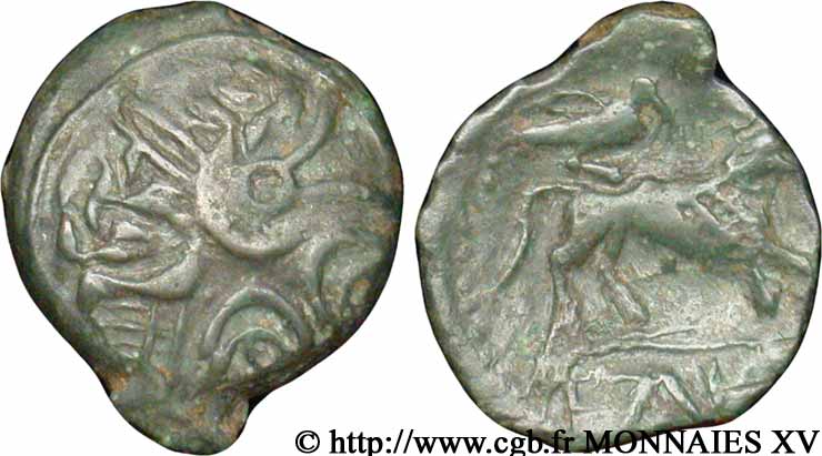 GALLIA - CARNUTES (Regione della Beauce) Bronze TAIIOC, lion à droite XF