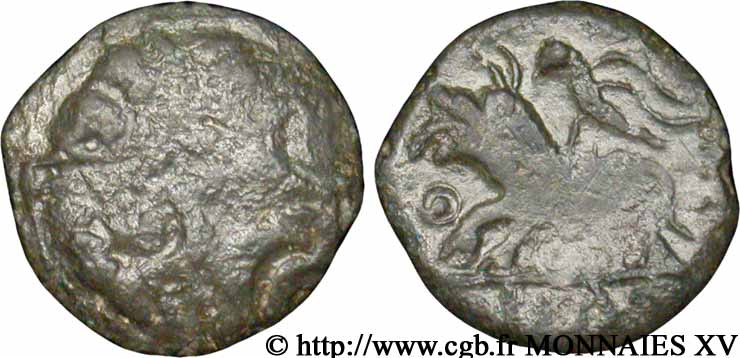 GALLIA - CARNUTES (Regione della Beauce) Bronze COIIAT, lion à gauche MB/q.BB
