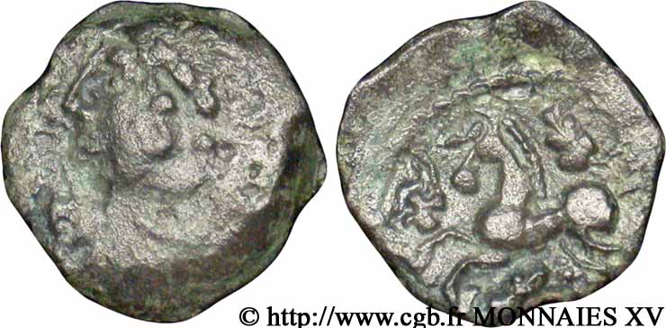 GALLIA - CARNUTES, INCIERTAS Bronze HCOYA(...), BN 7139 BC+/MBC