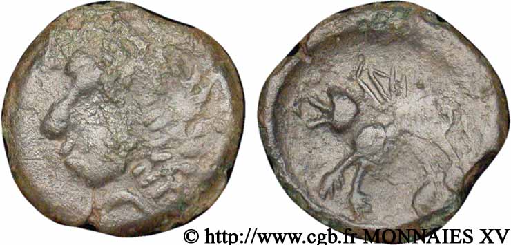 GALLIA - CARNUTES (Regione della Beauce) Bronze SNIA au loup VF/XF