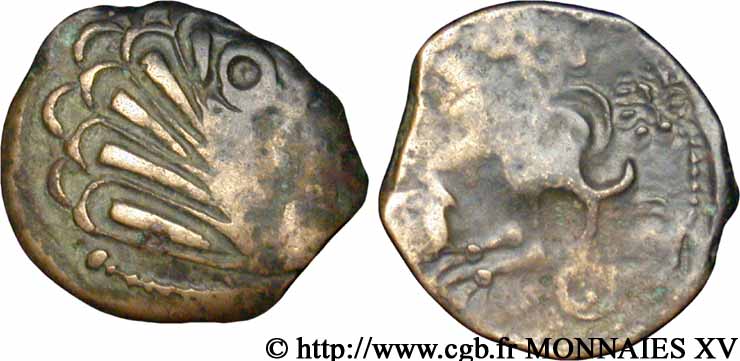 GALLIA SENONES (Regione di Sens) Bronze INS à l’oiseau et au vase q.BB