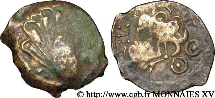 GALLIEN - SENONES (Region die Sens) Bronze INS à l’oiseau et au vase fSS/SS