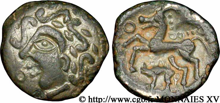 GALLIEN - AULERCI EBUROVICES (Region die Évreux) Bronze au cheval et au sanglier VZ