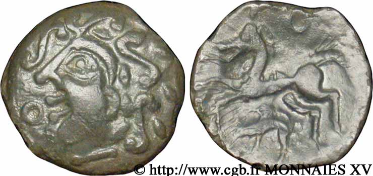 GALLIA - AULERCI EBUROVICES (Regione d Evreux) Bronze au cheval et au sanglier q.SPL