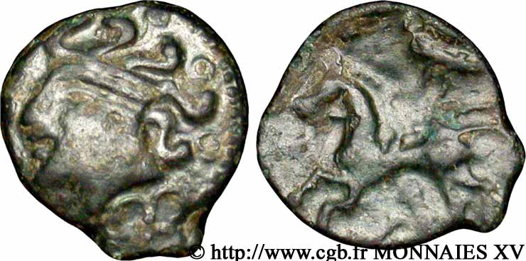 GALLIA - AULERCI EBUROVICES (Area of Évreux) Bronze au cheval et à l’oiseau XF