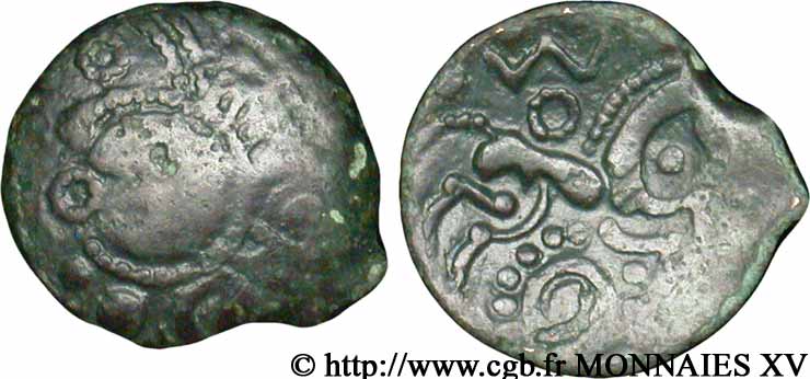 GALLIEN - AULERCI EBUROVICES (Region die Évreux) Bronze au cheval SS/fVZ