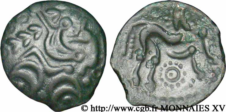 GALLIA - AULERCI EBUROVICES (Regione d Evreux) Bronze au cheval AU