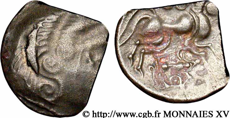 GALLIA - ARMORICA - CORIOSOLITÆ (Región de Corseul, Cotes d Armor) Statère de billon, classe III (cisaillé) MBC/MBC+