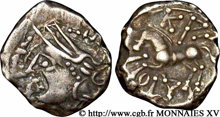 GALLIA BELGICA LINGONES (Regione di Langres) Denier KALETEDOY XF