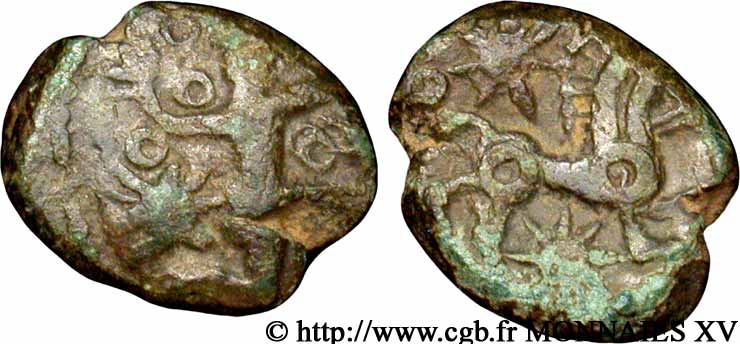 GALLIA - BELGICA - BELLOVACI (Regione di Beauvais) Bronze au personnage courant BB