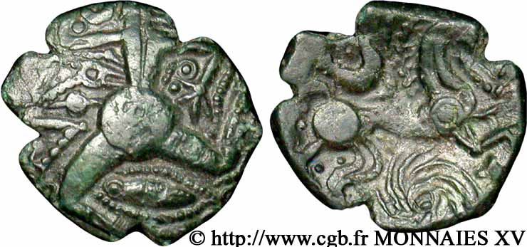 GALLIA - BELGICA - BELLOVACI (Regione di Beauvais) Bronze au personnage courant AU