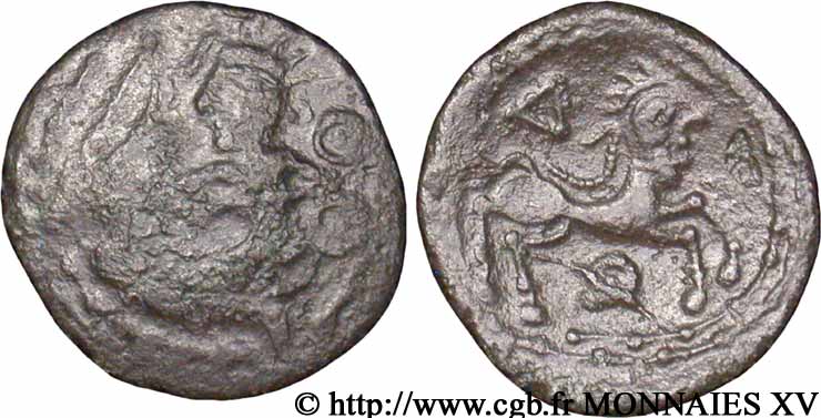 GALLIA - BELGICA - BELLOVACI (Región de Beauvais) Bronze à l’archer agenouillé BC+/MBC