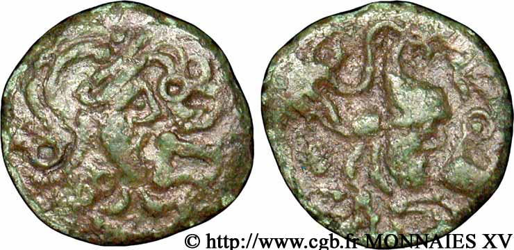 GALLIA - BELGICA - BELLOVACI (Región de Beauvais) Bronze au coq, “type d’Hallencourt” MBC