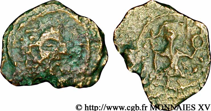 BELLOVAQUES, INCERTAINES Bronze, au personnage de face, “type de Vendeuil-Caply” TB
