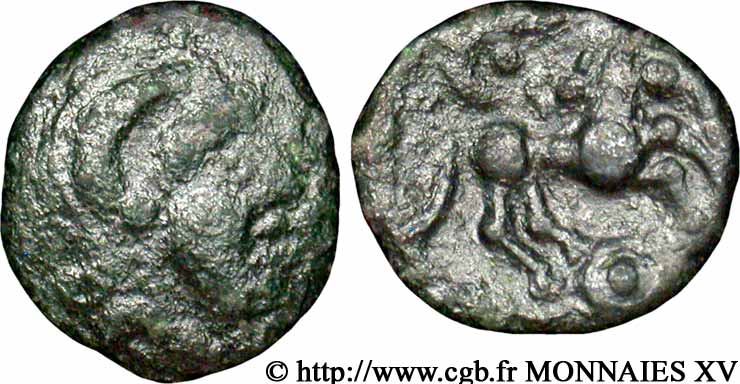 BELLOVAQUES, INCERTAINES Bronze au cheval, “type de Vendeuil-Caply” TB+/TTB