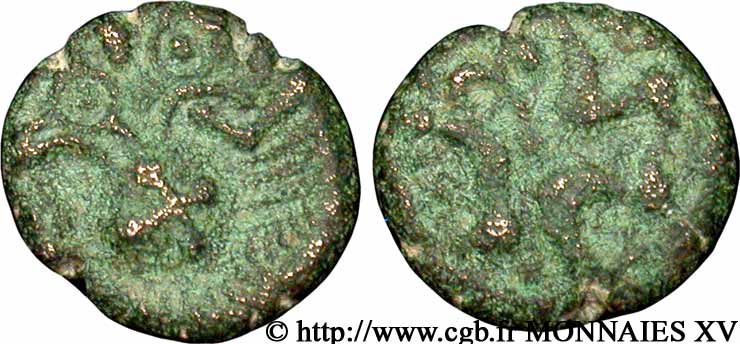 AMBIENS (Région d Amiens) Bronze “au triskèle et au canard” TB+
