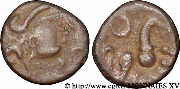 GALLIA BELGICA - AMBIANI (Regione di Amiens) Bronze au cheval, BN 8432 VF
