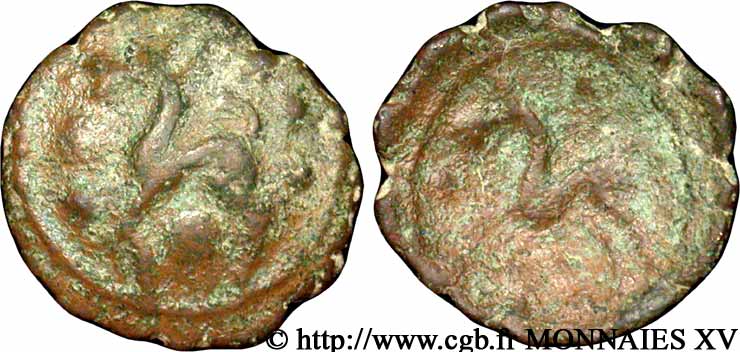 GALLIA BELGICA - AMBIANI (Regione di Amiens) Bronze au cheval, “type des dépôts d’Amiens” q.BB