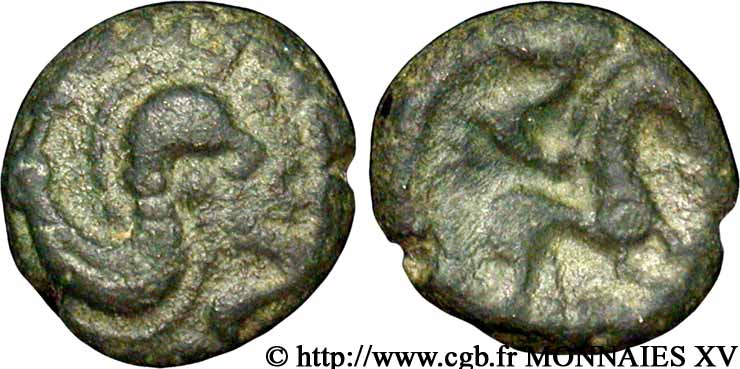 GALLIA BELGICA - AMBIANI (Regione di Amiens) Bronze au monstre marin XF