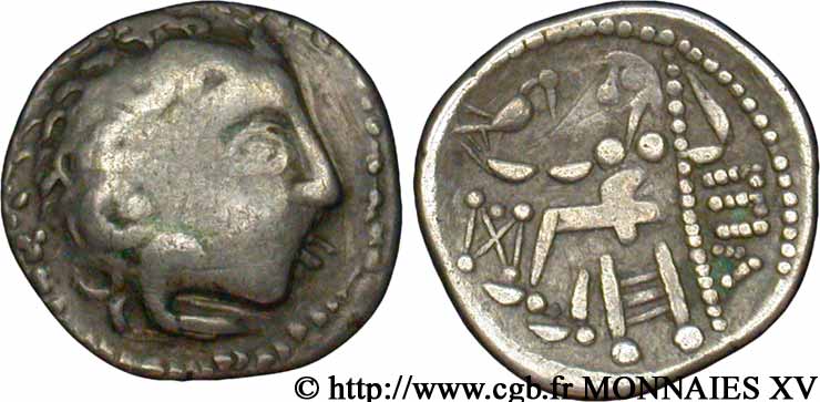 DANUBIAN CELTS - IMITATIONS OF THE TETRADRACHMS OF ALEXANDER III AND HIS SUCCESSORS Drachme, imitation du type de Philippe III XF