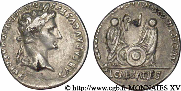 AUGUSTUS, CAIUS und LUCIUS Denier fourré SS