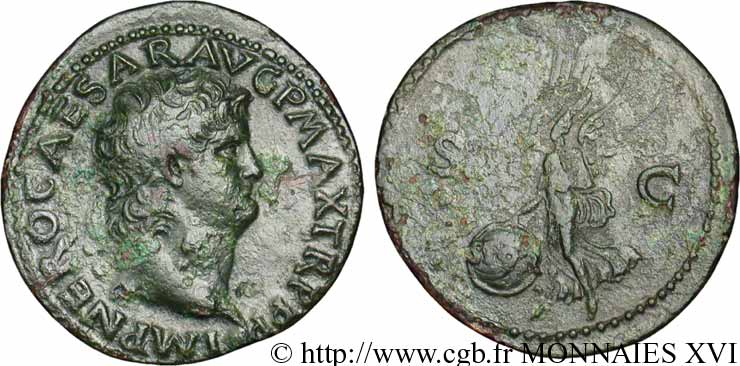 NERONE As, (GB, Æ 30) XF/VF