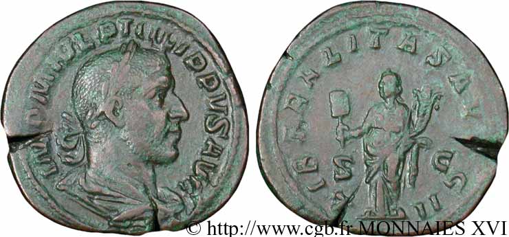 PHILIPPUS I. ARABS Sesterce, (GB, Æ 31) SS