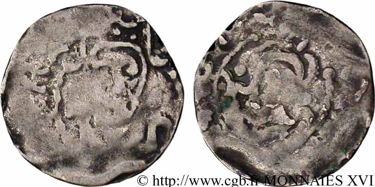 ROBERT II THE PIOUS Denier  n.d. Laon VF