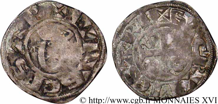 COUNTY OF SANCERRE - GUILLAUME III OR LOUIS I Denier BC+