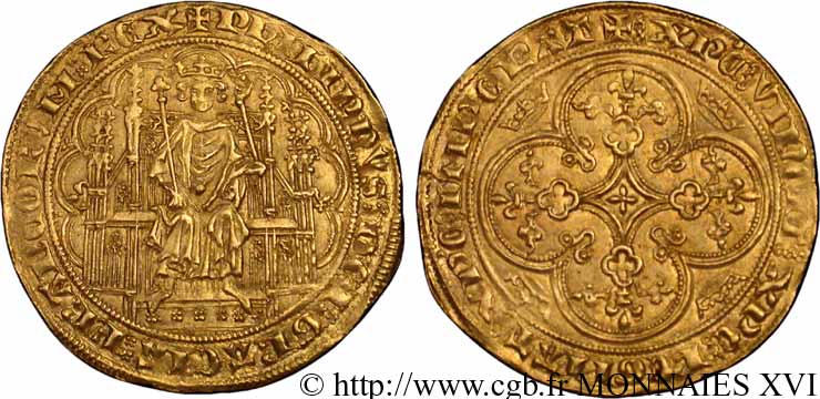 FILIPPO VI OF VALOIS Chaise d or 17/07/1346  q.SPL