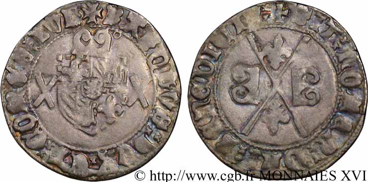 BURGUNDY - DUCHY OF BURGUNDY - CHARLES THE BOLD or THE RECKLESS Gros au briquet XF