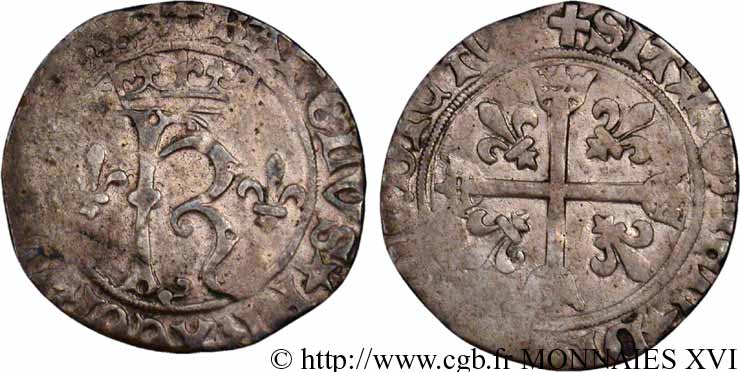 CHARLES VIII Karolus ou dizain n.d. Saint-Pourçain VF