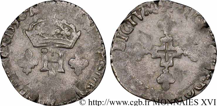 HENRY III Double sol parisis, 2e type 1590 Montpellier VF