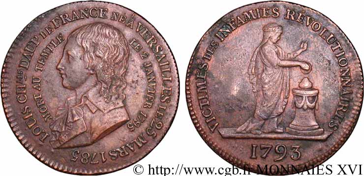 LOUIS XVII Médaille pour la mort de Louis XVII VZ