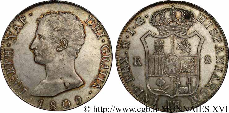 8 reales  1809 Madrid VG.2064  AU 