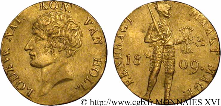 Ducat d or 1er type 1809 Utrecht VG.1582  MBC 