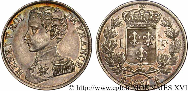 1 franc 1831  VG.2705  VZ 