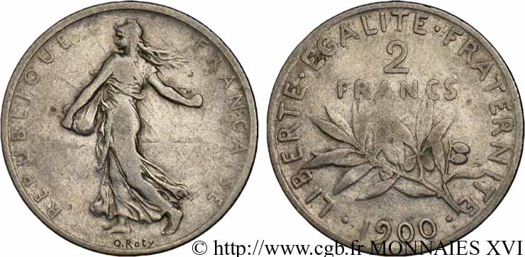 2 francs Semeuse 1900 Paris F.266/4 VF 