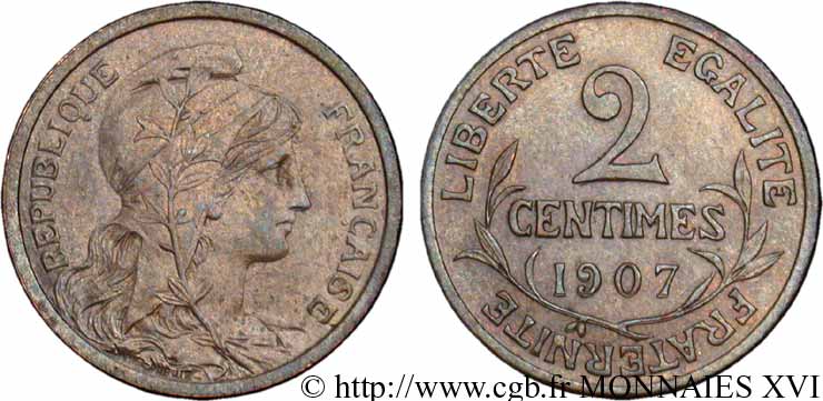 2 centimes Dupuis 1907 Paris F.110/10 SUP 