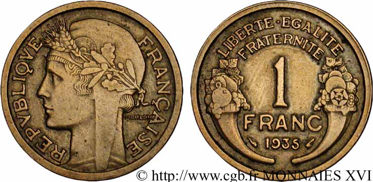 1 franc Morlon 1935 Paris F.219/6 BC 