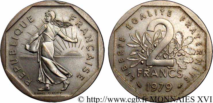 Piéfort argent de 2 francs Semeuse 1979 Pessac F.272/3P MS 