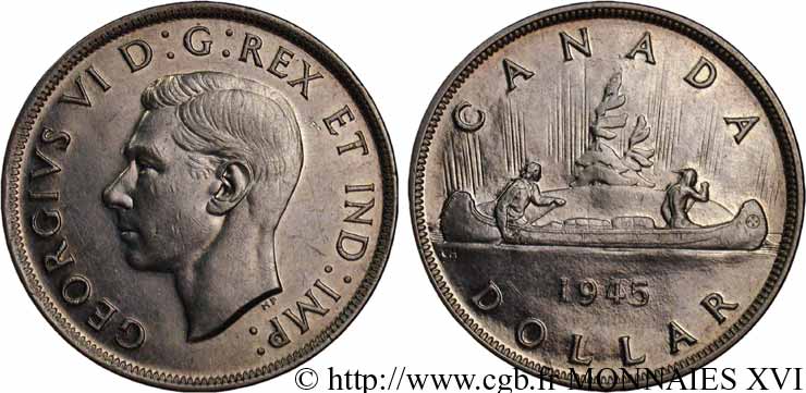 CANADA - GEORGES VI Dollar 1945  EBC 